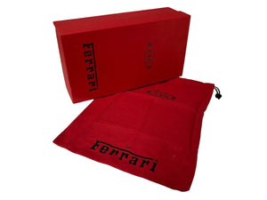 極美品 TOD'S × FERRARI トッズ × フェラーリ ゴンミーニ XRM0EO0H6007B7027N ドライビングシューズ ベロア ローファー サイズ6 赤 中古 4b010724