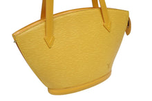 画像をギャラリービューアに読み込む, 極美品 LOUIS VUITTON ルイヴィトン サンジャックPM ハンドバッグ M52279 エピ レザー イエロー ゴールド金具 中古 4b010731