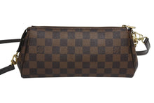 画像をギャラリービューアに読み込む, LOUIS VUITTON ルイヴィトン エヴァ ショルダーバッグ N55213 ダミエ エベヌ ブラウン ゴールド金具 美品 中古 4b010740