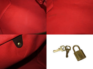 極美品 LOUIS VUITTON ルイヴィトン スピーディ35 ダミエ アズール ハンドバッグ N41523 ブラウン ベージュ 中古 4b009812