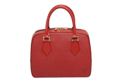 極美品 LOUIS VUITTON ルイヴィトン サブロン ハンドバッグ M52047 カスティリアンレッド エピレザー ゴールド金具 中古 4b010744