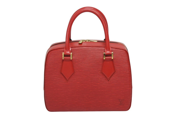 極美品 LOUIS VUITTON ルイヴィトン サブロン ハンドバッグ M52047 カスティリアンレッド エピレザー ゴールド金具 中古 4b010744