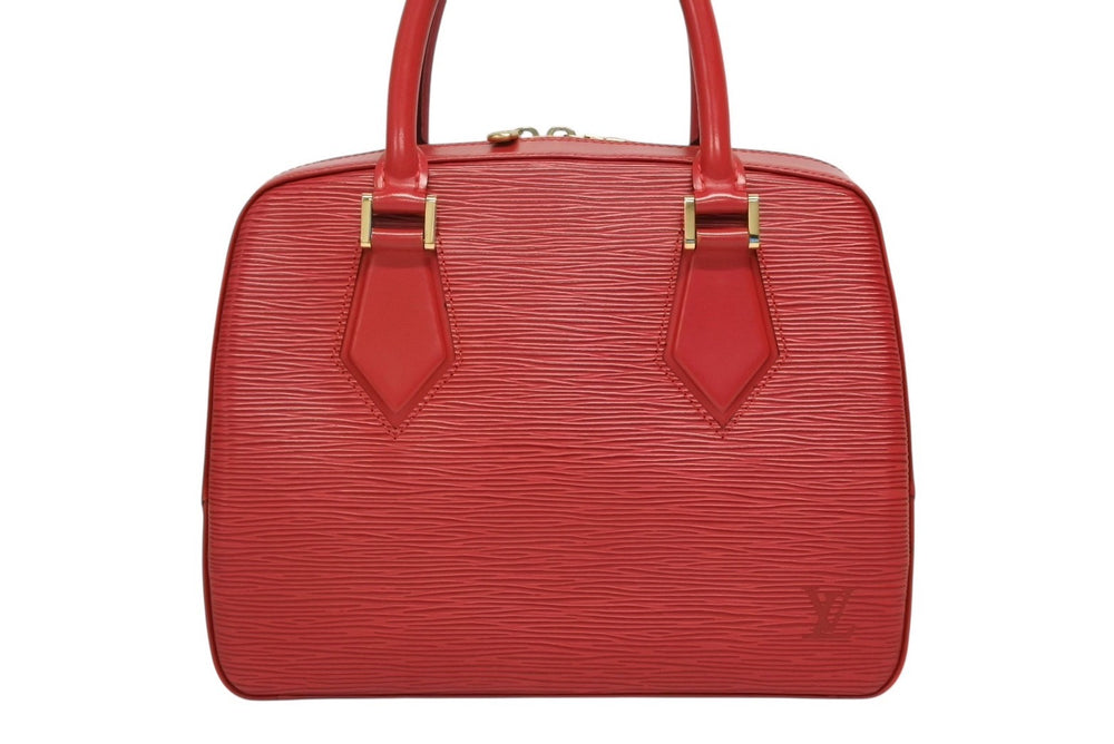 極美品 LOUIS VUITTON ルイヴィトン サブロン ハンドバッグ M52047 カスティリアンレッド エピレザー ゴールド金具 中古 4b010744