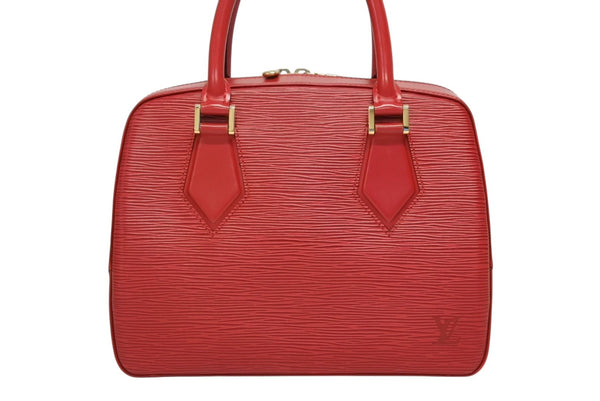 極美品 LOUIS VUITTON ルイヴィトン サブロン ハンドバッグ M52047 カスティリアンレッド エピレザー ゴールド金具 中古 4b010744