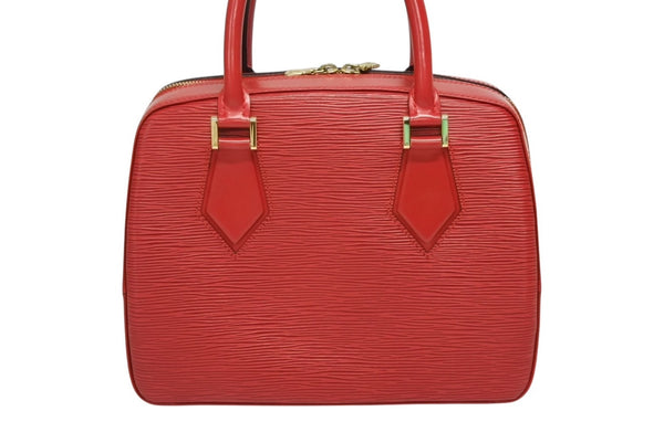 極美品 LOUIS VUITTON ルイヴィトン サブロン ハンドバッグ M52047 カスティリアンレッド エピレザー ゴールド金具 中古 4b010744