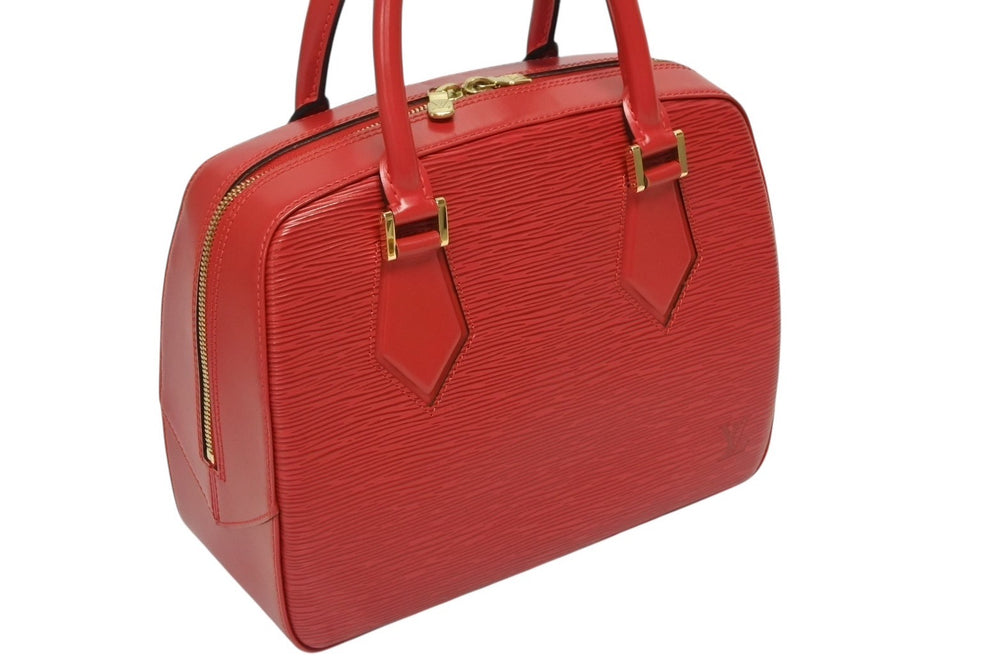 Very good condition LOUIS VUITTON Sablon handbag M52047 Castilian red epi leather gold hardware used 4b010744
