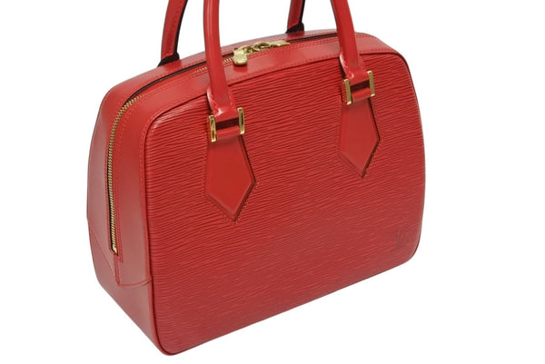 極美品 LOUIS VUITTON ルイヴィトン サブロン ハンドバッグ M52047 カスティリアンレッド エピレザー ゴールド金具 中古 4b010744