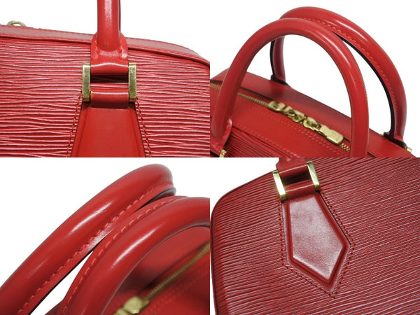極美品 LOUIS VUITTON ルイヴィトン サブロン ハンドバッグ M52047 カスティリアンレッド エピレザー ゴールド金具 中古 4b010744