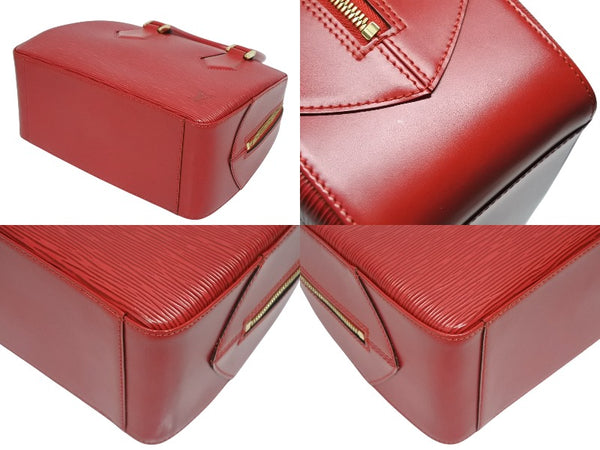 極美品 LOUIS VUITTON ルイヴィトン サブロン ハンドバッグ M52047 カスティリアンレッド エピレザー ゴールド金具 中古 4b010744
