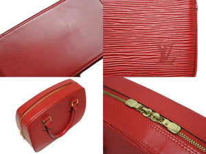 極美品 LOUIS VUITTON ルイヴィトン サブロン ハンドバッグ M52047 カスティリアンレッド エピレザー ゴールド金具 中古 4b010744