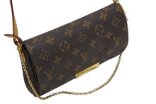 画像をギャラリービューアに読み込む, LOUIS VUITTON ルイヴィトン フェイボリットPM ショルダーバッグ M40717 モノグラム ブラウン ゴールド金具 美品 中古 4b010756
