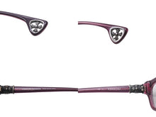 画像をギャラリービューアに読み込む, CHROME HEARTS クロムハーツ D.SANCHEZ メガネ アイウェア CHクロス プラスチック シルバー925 パープル シルバー金具 美品 中古 4b001076