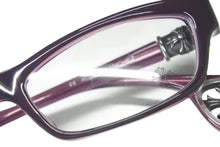 画像をギャラリービューアに読み込む, CHROME HEARTS クロムハーツ D.SANCHEZ メガネ アイウェア CHクロス プラスチック シルバー925 パープル シルバー金具 美品 中古 4b001076