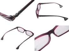 画像をギャラリービューアに読み込む, CHROME HEARTS クロムハーツ D.SANCHEZ メガネ アイウェア CHクロス プラスチック シルバー925 パープル シルバー金具 美品 中古 4b001076