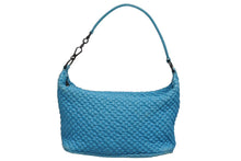 Load image into Gallery viewer, BOTTEGA VENETA ボッテガヴェネタ イントレチャート ワンショルダーバッグ ハンドバッグ ブルー 美品 中古 4b010802