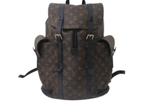 画像をギャラリービューアに読み込む, LOUIS VUITTON ルイヴィトン クリストファー MM リュック バックパック M43735 モノグラムマカサー PVC レザー 美品 中古 4b001083