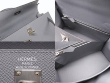 画像をギャラリービューアに読み込む, 新品未使用 HERMES エルメス KELLY ケリー 25 2WAY ハンドバッグ 外縫い エプソン グリパンタン シルバー金具 K刻印 中古 4b010859