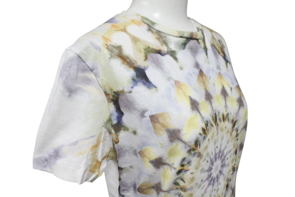 新品同様 Christian Dior クリスチャンディオール 半袖Tシャツ 923T03KA428 サイズS 万華鏡 プリント ホワイト マルチカラー 中古 4b001086
