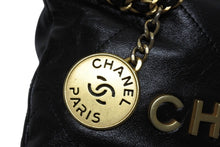 画像をギャラリービューアに読み込む, 極美品 CHANEL シャネル シャネル22 ミニ チェーンショルダーバッグ ランダム番台 ココマーク カーフスキン ブラック 中古 4b010894