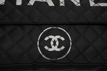 画像をギャラリービューアに読み込む, 極美品 CHANEL シャネル マトラッセ デカココロゴ チェーンショルダーバッグ シングルフラップ 11番台 ブラック ホワイト シルバー金具 中古 4b010893