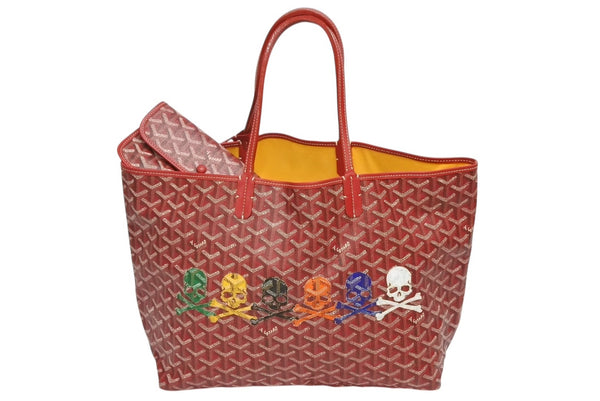 極美品 GOYARD ゴヤール × MASTERMIND マスターマインド LOVELESS限定 ラブレス サンルイPM トートバッグ No.060 レッド 中古 4b010910