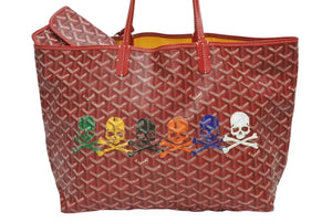 極美品 GOYARD ゴヤール × MASTERMIND マスターマインド LOVELESS限定 ラブレス サンルイPM トートバッグ No.060 レッド 中古 4b010910