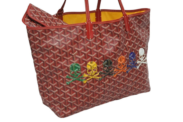 極美品 GOYARD ゴヤール × MASTERMIND マスターマインド LOVELESS限定 ラブレス サンルイPM トートバッグ No.060 レッド 中古 4b010910