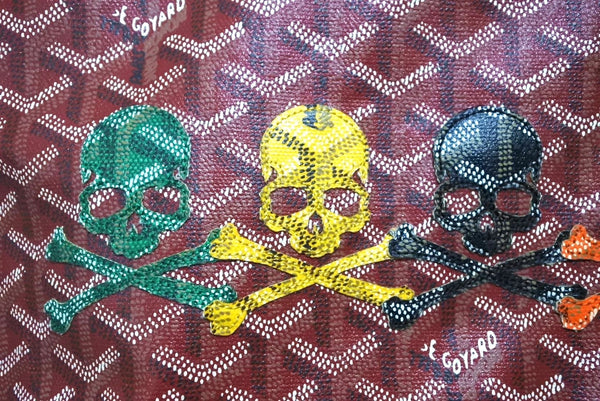 極美品 GOYARD ゴヤール × MASTERMIND マスターマインド LOVELESS限定 ラブレス サンルイPM トートバッグ No.060 レッド 中古 4b010910