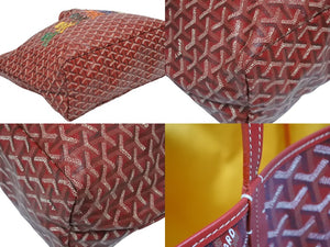 極美品 GOYARD ゴヤール × MASTERMIND マスターマインド LOVELESS限定 ラブレス サンルイPM トートバッグ No.060 レッド 中古 4b010910
