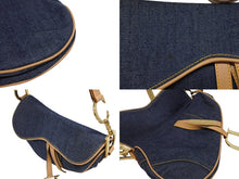 Load image into Gallery viewer, 極美品 CHRISTIAN DIOR クリスチャンディオール サドルバッグ ワンショルダーバッグ ガリアーノ期 デニム ブルー 中古 4b010931