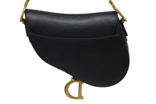 Load image into Gallery viewer, 極美品 Christian Dior クリスチャンディオール ワンショルダーバッグ サドルバッグ ミニ レザー ブラック 中古 4b010934