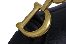 Load image into Gallery viewer, 極美品 Christian Dior クリスチャンディオール ワンショルダーバッグ サドルバッグ ミニ レザー ブラック 中古 4b010934