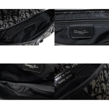 Load image into Gallery viewer, Christian Dior クリスチャンディオール ガリアーノ期 トロッター サドルバッグ ブラック シルバー金具 ロゴ 美品 中古 4b010955