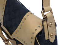Load image into Gallery viewer, GUCCI グッチ ワンショルダーバッグ ホースビット 114915 GGキャンバス レザー ベージュ ブラック 美品 中古 4b010932