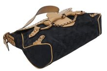 Load image into Gallery viewer, GUCCI グッチ ワンショルダーバッグ ホースビット 114915 GGキャンバス レザー ベージュ ブラック 美品 中古 4b010932