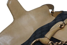 Load image into Gallery viewer, GUCCI グッチ ワンショルダーバッグ ホースビット 114915 GGキャンバス レザー ベージュ ブラック 美品 中古 4b010932