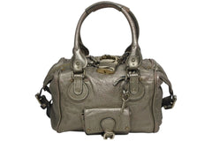 Chloe クロエ パディントン ワンショルダーバッグ 02 08 51 5366 シャンパンゴールド レザー ゴールド金具 良品 中古 4b010784