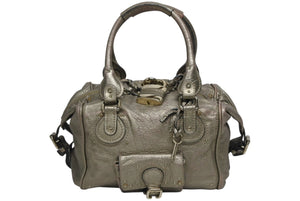 Chloe クロエ パディントン ワンショルダーバッグ 02 08 51 5366 シャンパンゴールド レザー ゴールド金具 良品 中古 4b010784