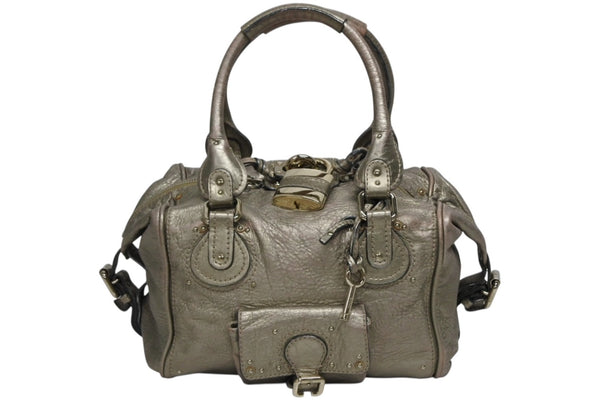 Chloe クロエ パディントン ワンショルダーバッグ 02 08 51 5366 シャンパンゴールド レザー ゴールド金具 良品 中古 4b010784
