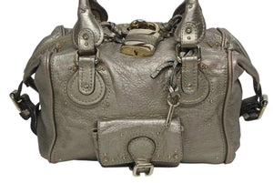 Chloe クロエ パディントン ワンショルダーバッグ 02 08 51 5366 シャンパンゴールド レザー ゴールド金具 良品 中古 4b010784