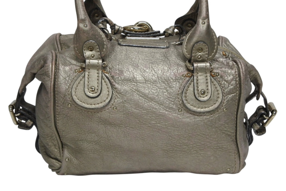 Chloe クロエ パディントン ワンショルダーバッグ 02 08 51 5366 シャンパンゴールド レザー ゴールド金具 良品 中古 4b010784