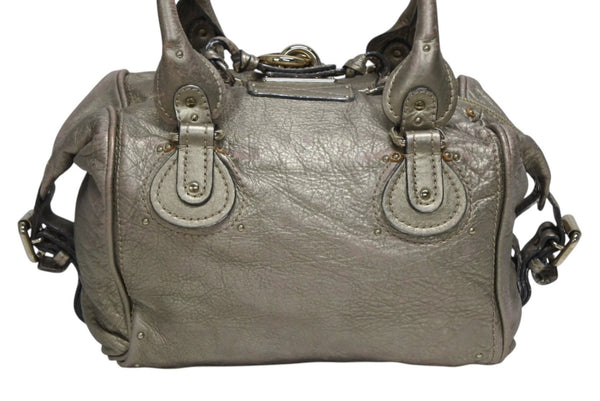 Chloe クロエ パディントン ワンショルダーバッグ 02 08 51 5366 シャンパンゴールド レザー ゴールド金具 良品 中古 4b010784