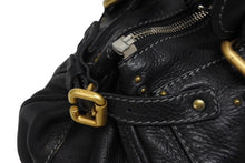 Load image into Gallery viewer, Chloe クロエ ハンドバッグ パディントン ワンショルダーバッグ ダークグレー レザー B19FG0 ゴールド金具 美品 中古 4b010998