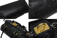 Load image into Gallery viewer, Chloe クロエ ハンドバッグ パディントン ワンショルダーバッグ ダークグレー レザー B19FG0 ゴールド金具 美品 中古 4b010998