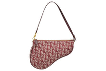 Load image into Gallery viewer, 極美品 ChristianDior クリスチャンディオール サドルポーチ ワンショルダーバッグ トロッター MC1022 レッド 中古 4b010962