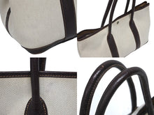 画像をギャラリービューアに読み込む, HERMES エルメス GARDEN PARTY ガーデンパーティ PM ハンドバッグ トワルアッシュ ヴァッシュカントリー マロン □G刻印 美品 中古 4b010980