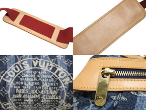 極美品 LOUIS VUITTON ルイヴィトン カバ レイエGM 2WAYバッグ M95336 モノグラム デニム ブルー ゴールド金具 中古 4b010986