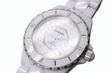 画像をギャラリービューアに読み込む, CHANEL シャネル J12 H1906 腕時計 セラミック 38mm 12Pダイヤ ホワイト 自動巻 白文字盤 美品 中古 4b001101