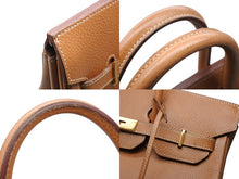 画像をギャラリービューアに読み込む, HERMES エルメス Haut a Courroies オータクロア 32 ハンドバッグ アルデンヌ ナチュラル ゴールド金具 ○Y刻印 美品 中古 4b011027