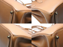 画像をギャラリービューアに読み込む, HERMES エルメス Haut a Courroies オータクロア 32 ハンドバッグ アルデンヌ ナチュラル ゴールド金具 ○Y刻印 美品 中古 4b011027